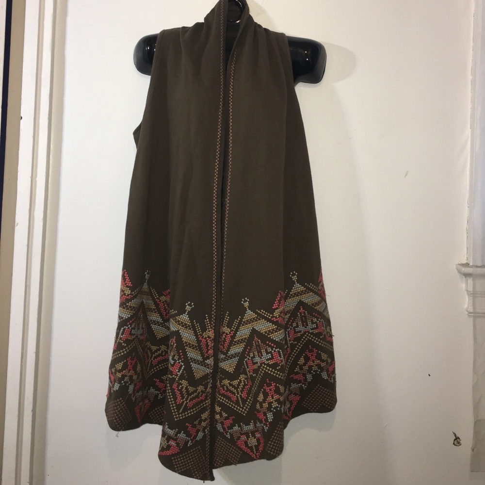 NWT Johnny Was maxi sleeveless cardigan S